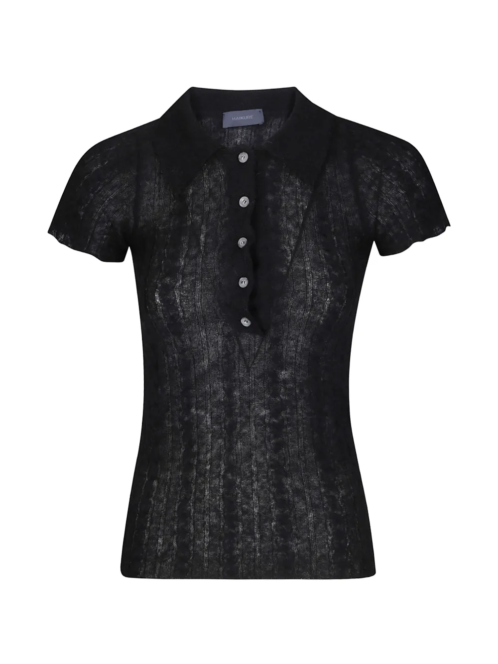 Haikure Laurie short-sleeve sweater - Schwarz