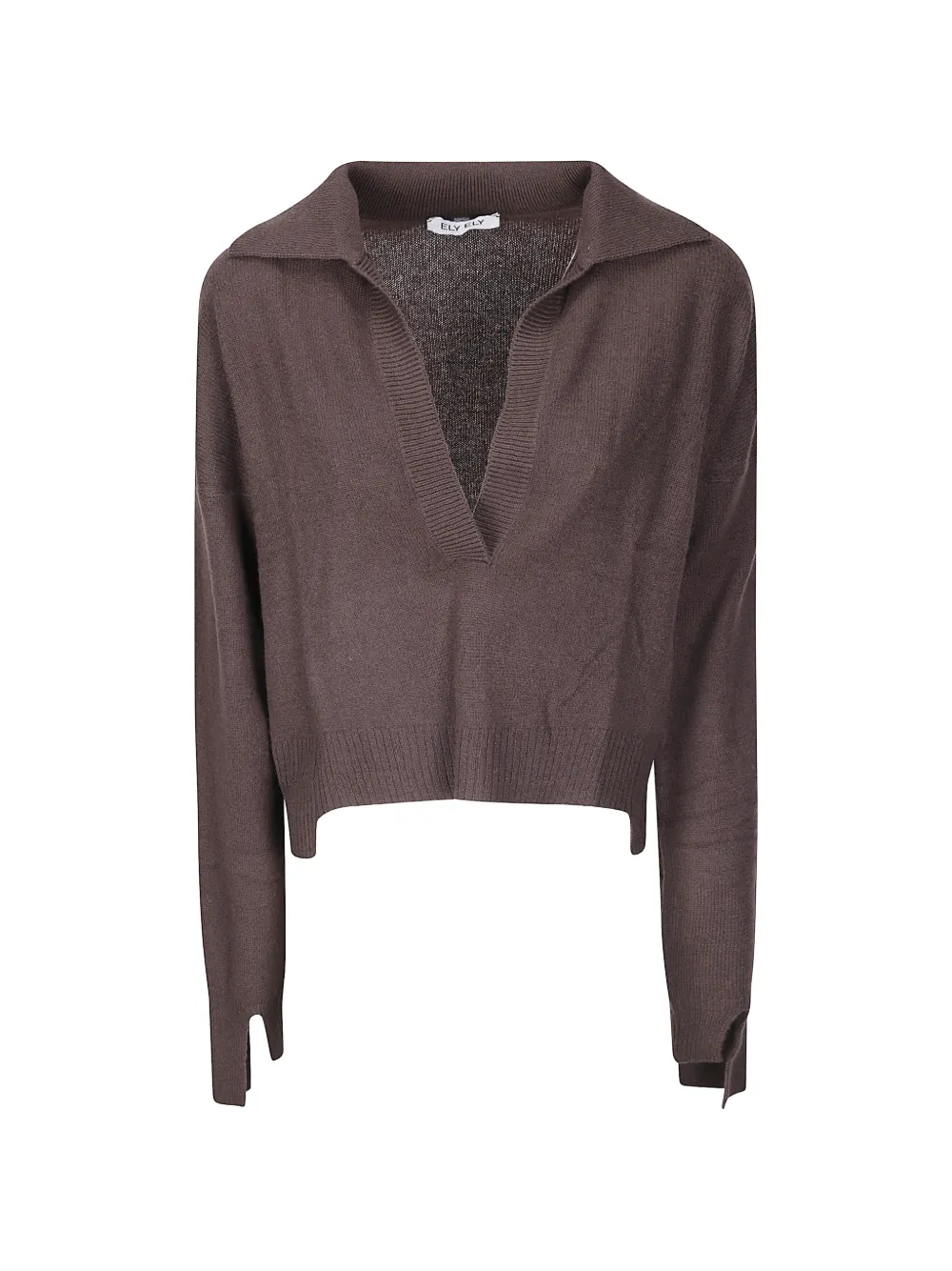 ELY ELY Julia V-neck polo sweater - Braun
