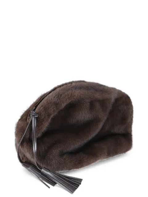 P.A.R.O.S.H. tassel-detail faux-fur clutch bag
