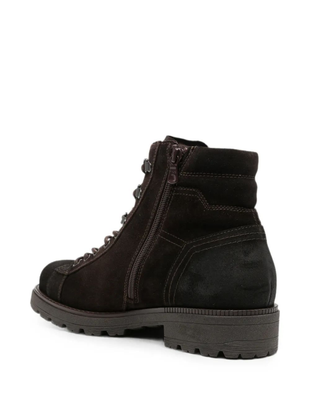 NERO GIARDINI Combat boots met veters Bruin