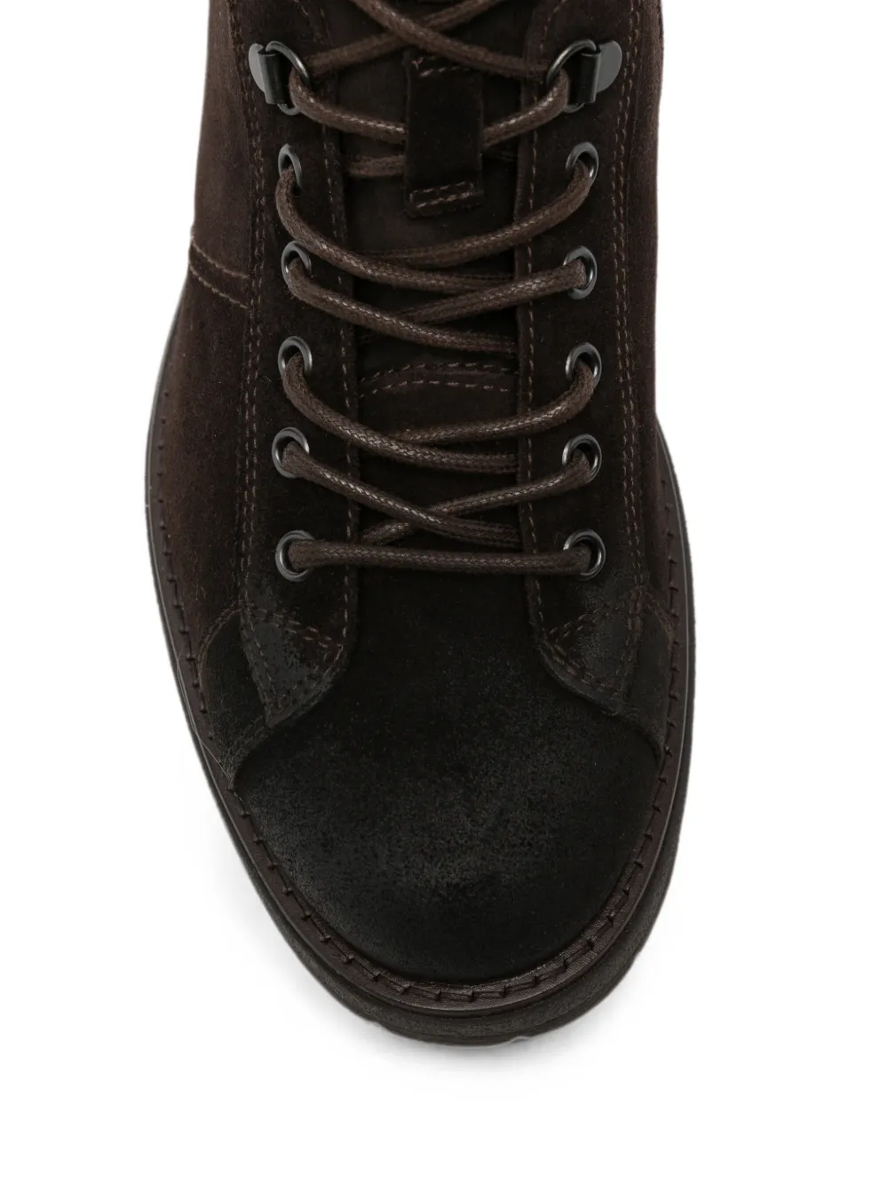 NERO GIARDINI Combat boots met veters Bruin