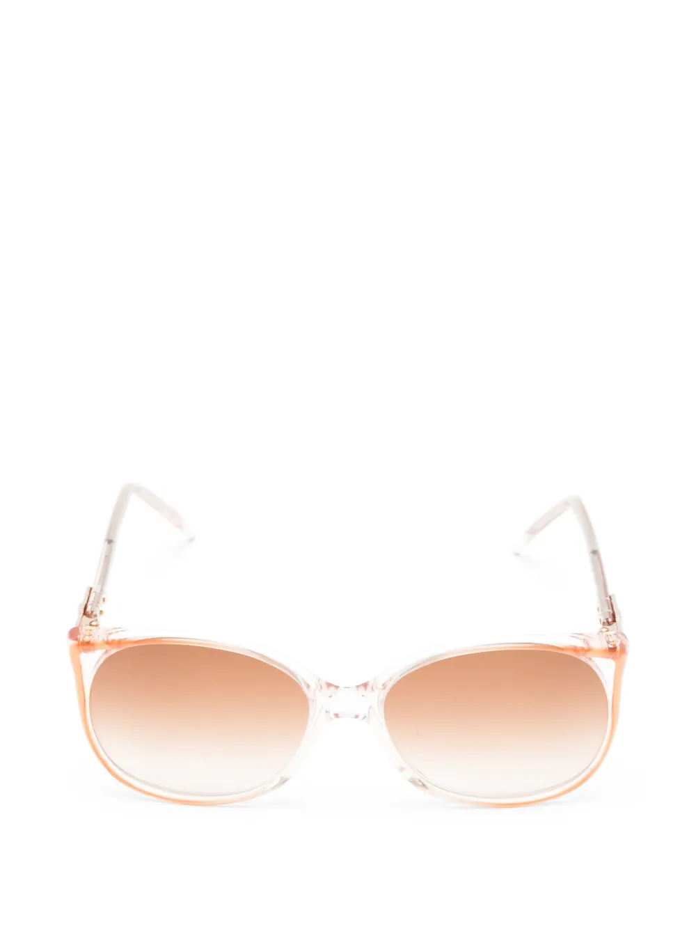 Saint Laurent Pre-Owned 1990s oval-frame sunglasses - Orange