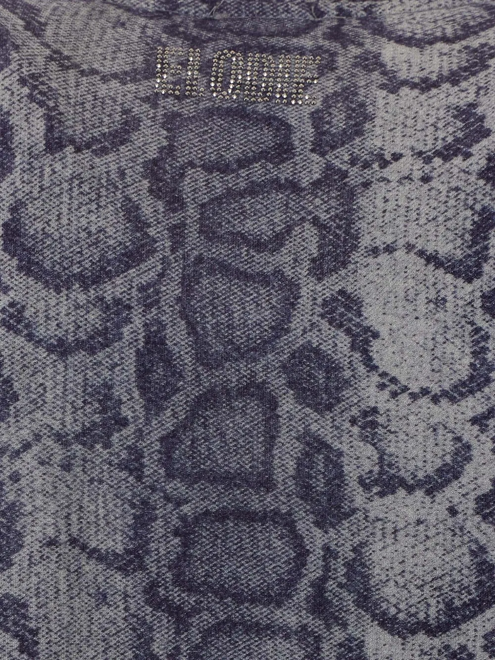 LIU JO T-shirt met slangenhuidprint Blauw