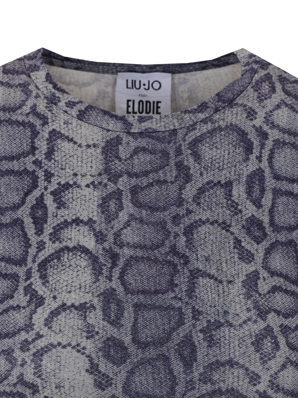 LIU JO T-shirt met slangenhuidprint Blauw