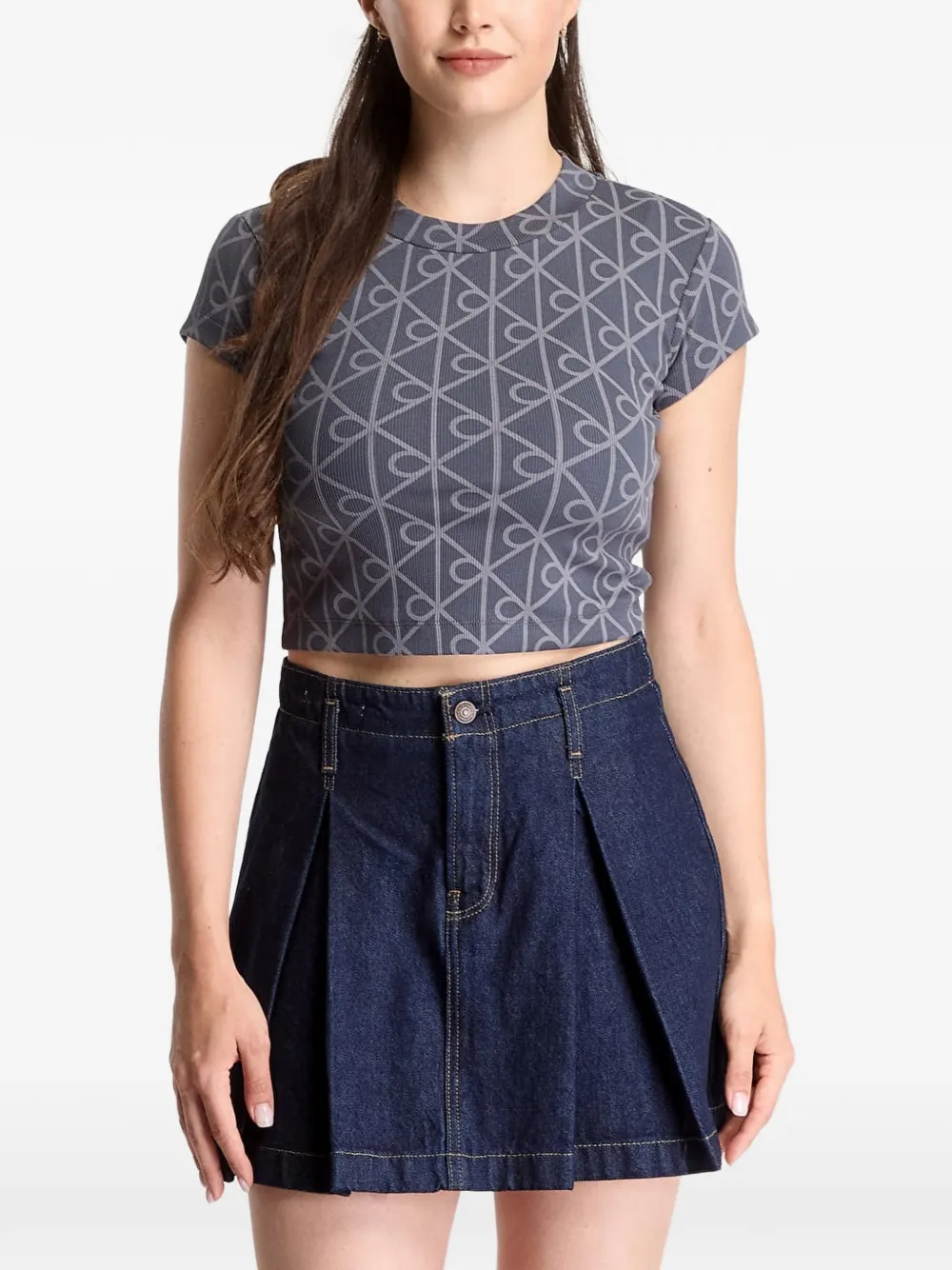 Calvin Klein A-Monologo Baby Tee T-shirt - Grau