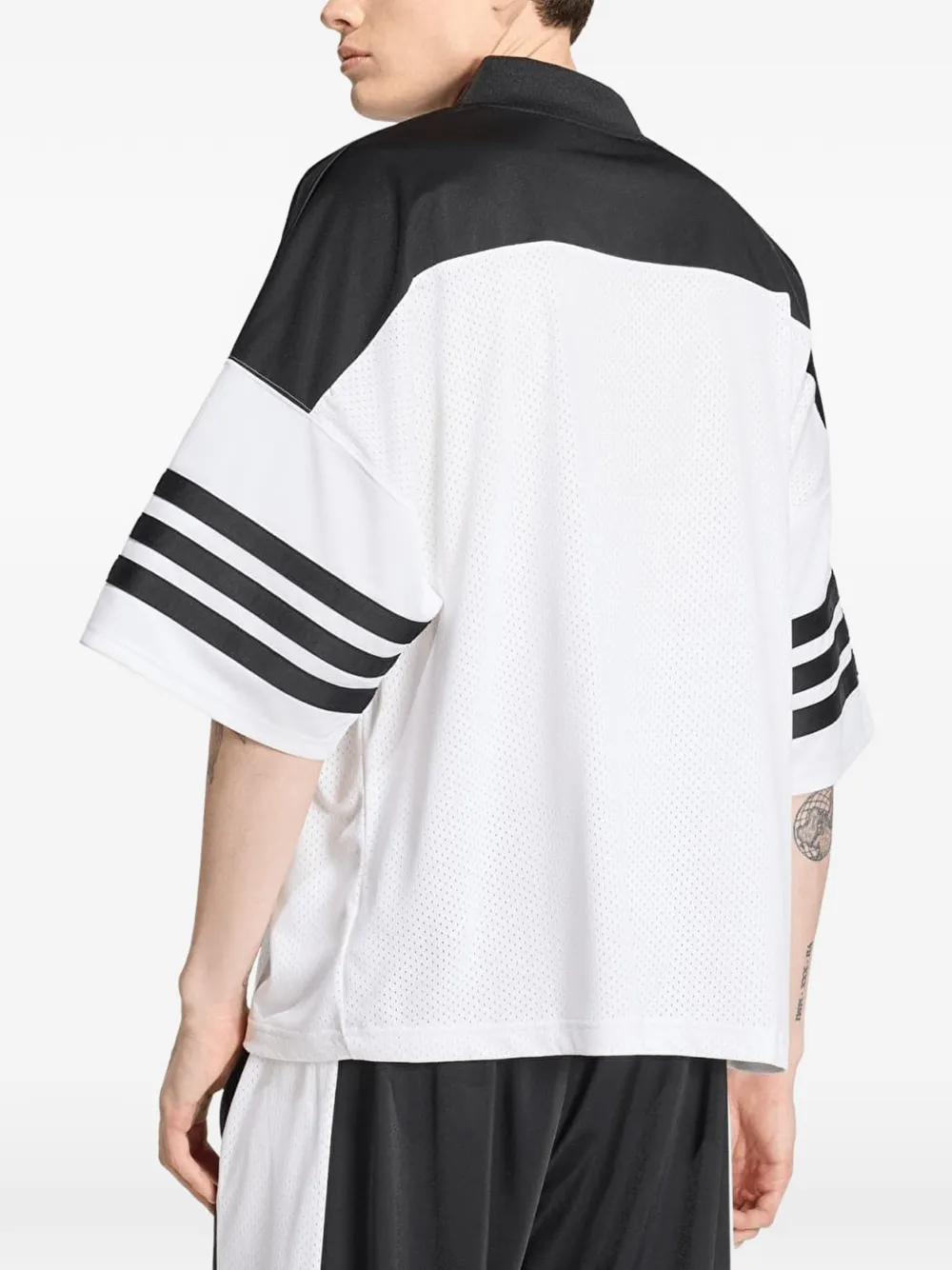 adidas Adicolor oversized American Football jersey Wit