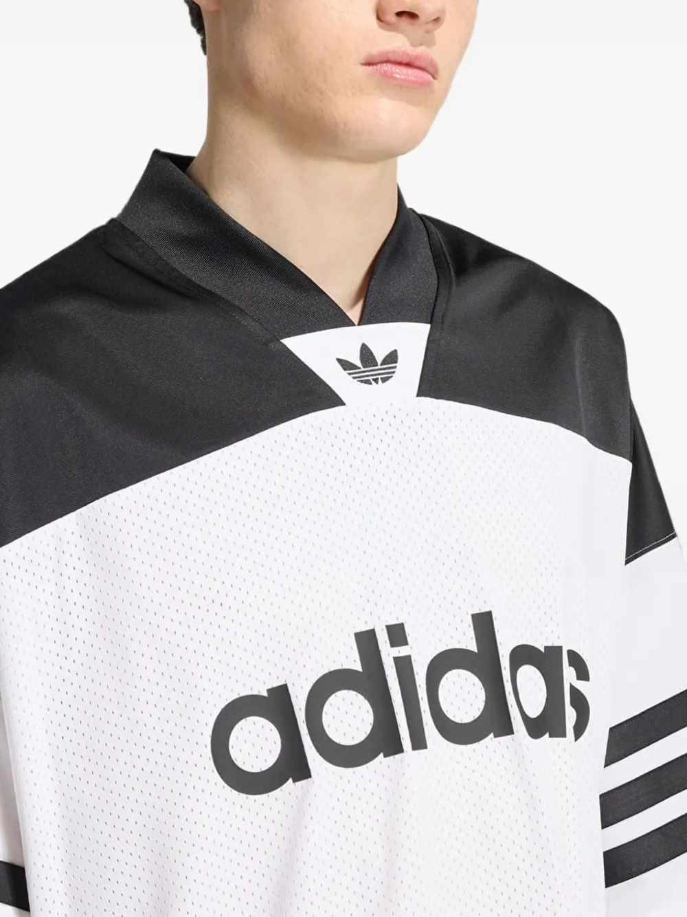 adidas Adicolor oversized American Football jersey Wit