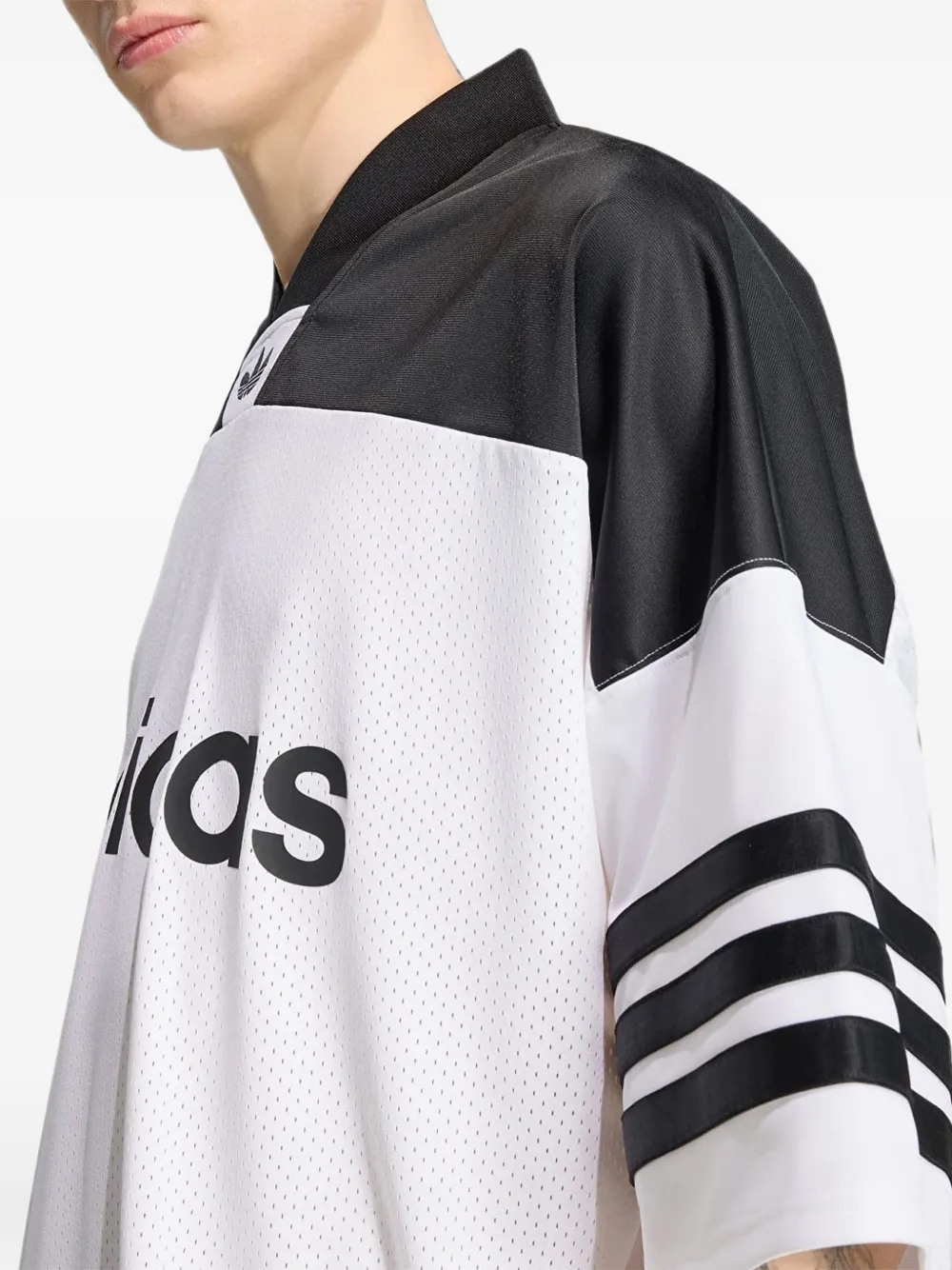 adidas Adicolor oversized American Football jersey Wit