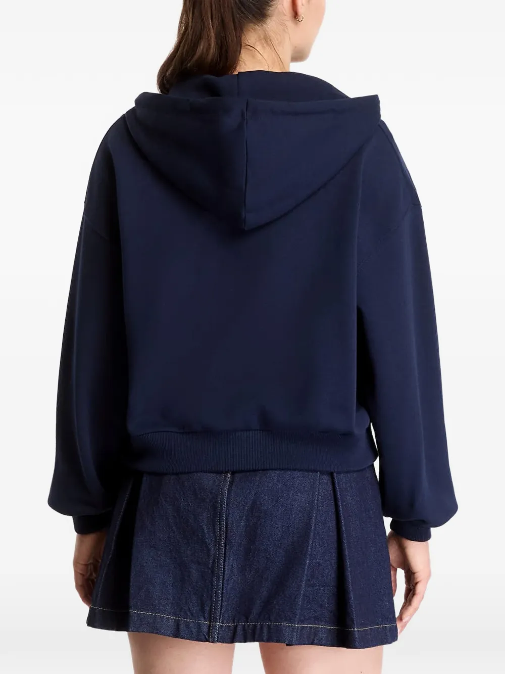 Tommy Hilfiger Regeneratieve katoenen hoodie met geborduurd logo en rits Blauw
