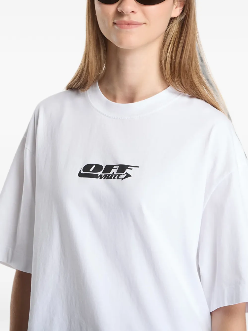 Off-White T-shirt met print Wit