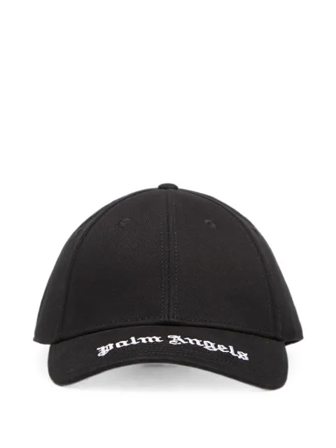 Palm Angels curved logo-visor baseball cap