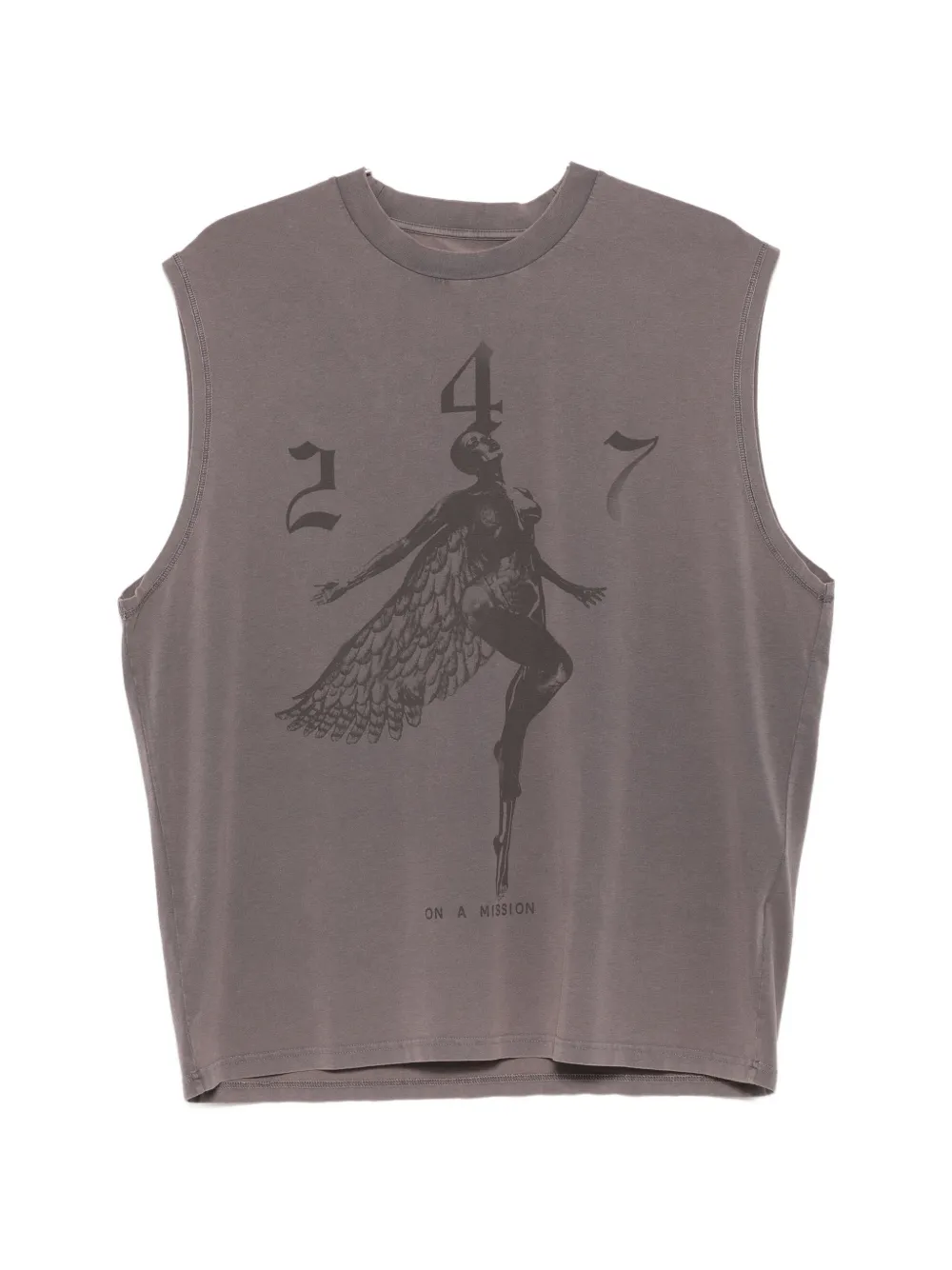 Represent graphic-print tank top - Grigio