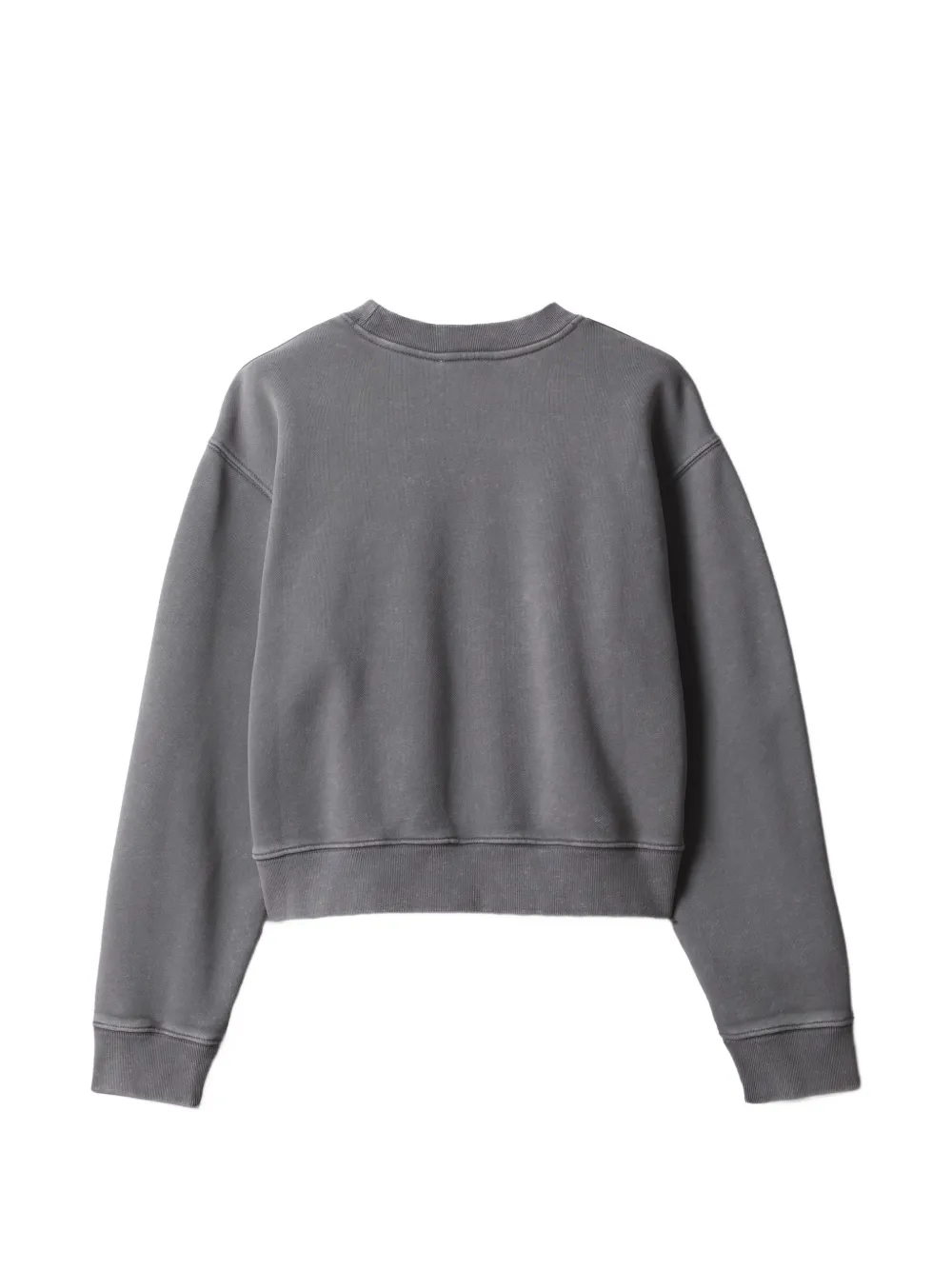 Maison Kitsuné Paris cropped sweater met geborduurd logo Grijs