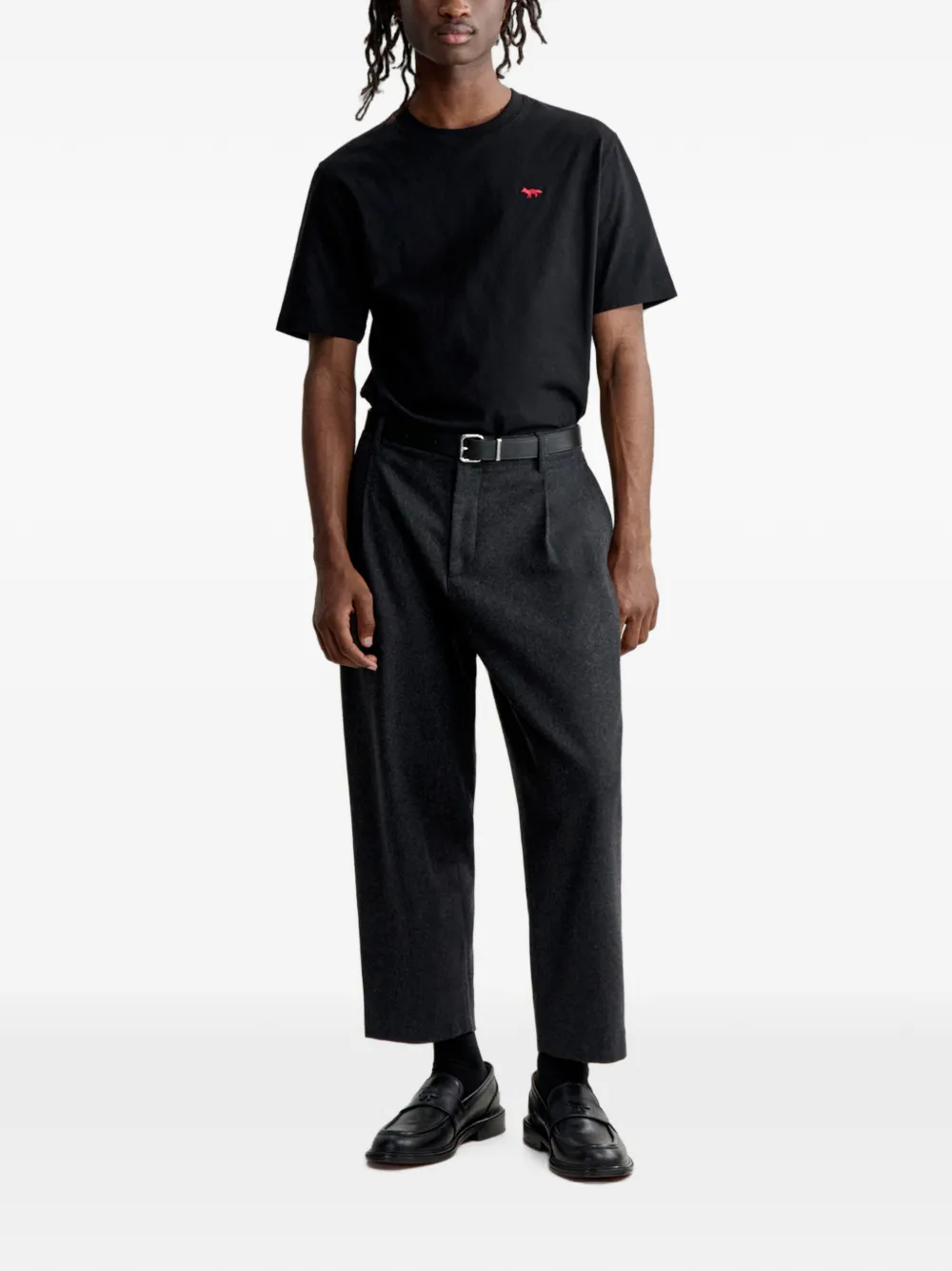 Maison Kitsuné Wollen plooibroek Grijs