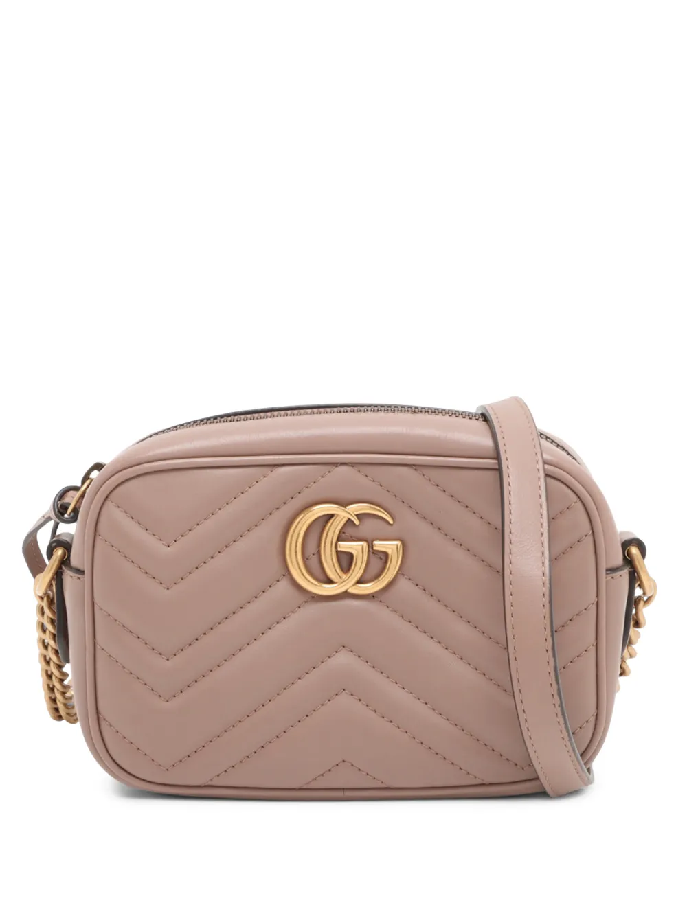 Gucci Pre-Owned 2016-2026 Mini GG Marmont Matelasse Leather crossbody bag - Rosa