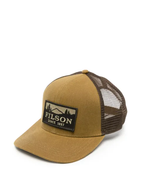 Filson gorra con parche del logo y panel de malla
