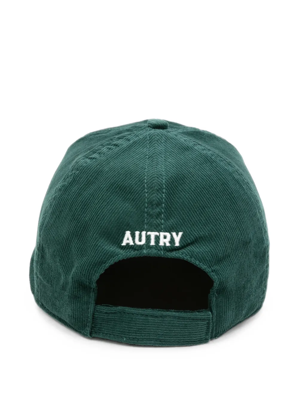 Autry Ribfluwelen honkbalpet met logopatch Groen