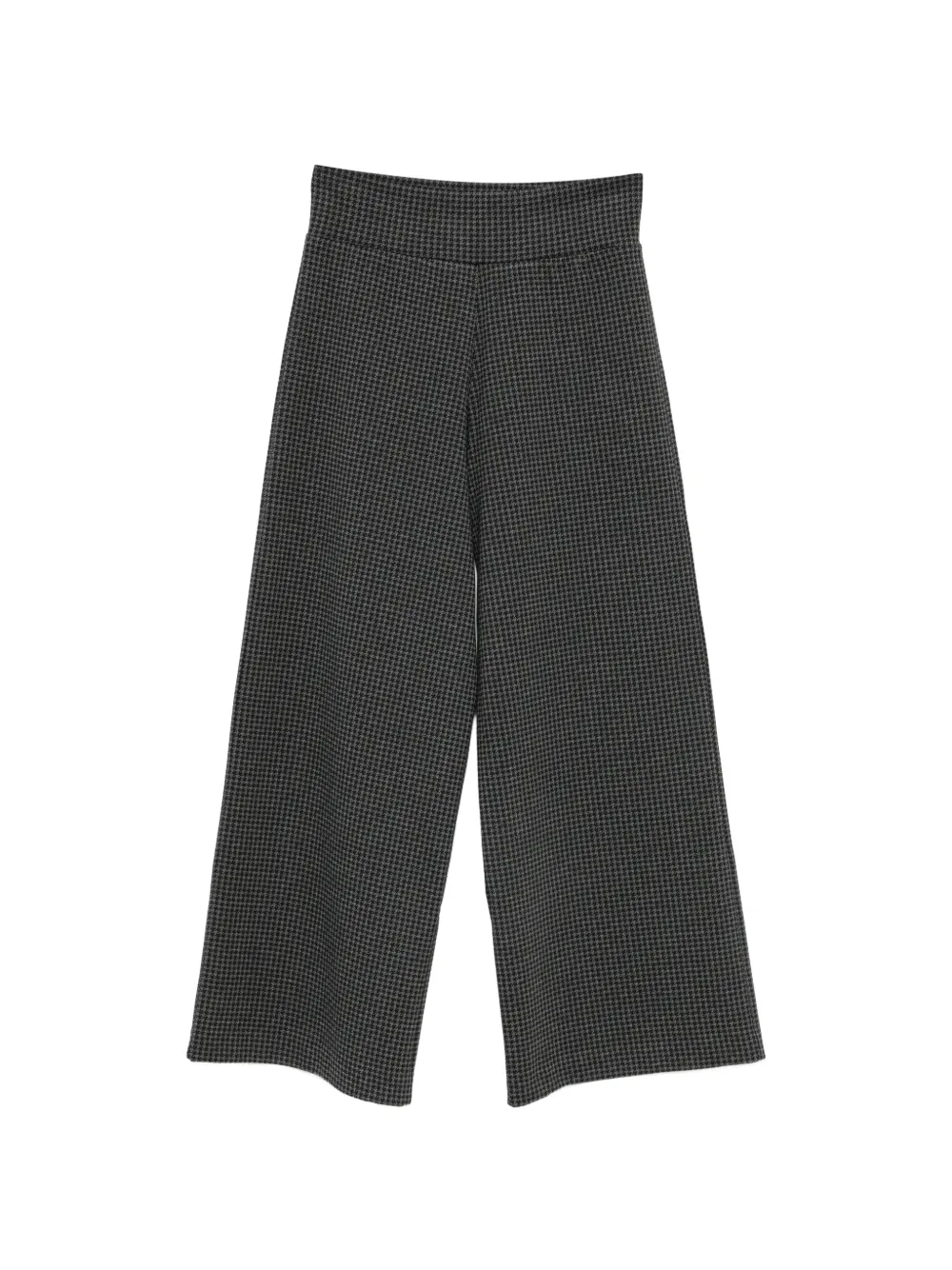 Niu houndstooth-pattern wide-leg trousers