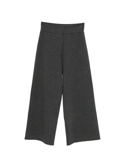 Niu houndstooth-pattern wide-leg trousers