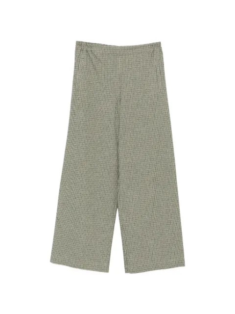 Niu check-pattern elasticated-waist trousers