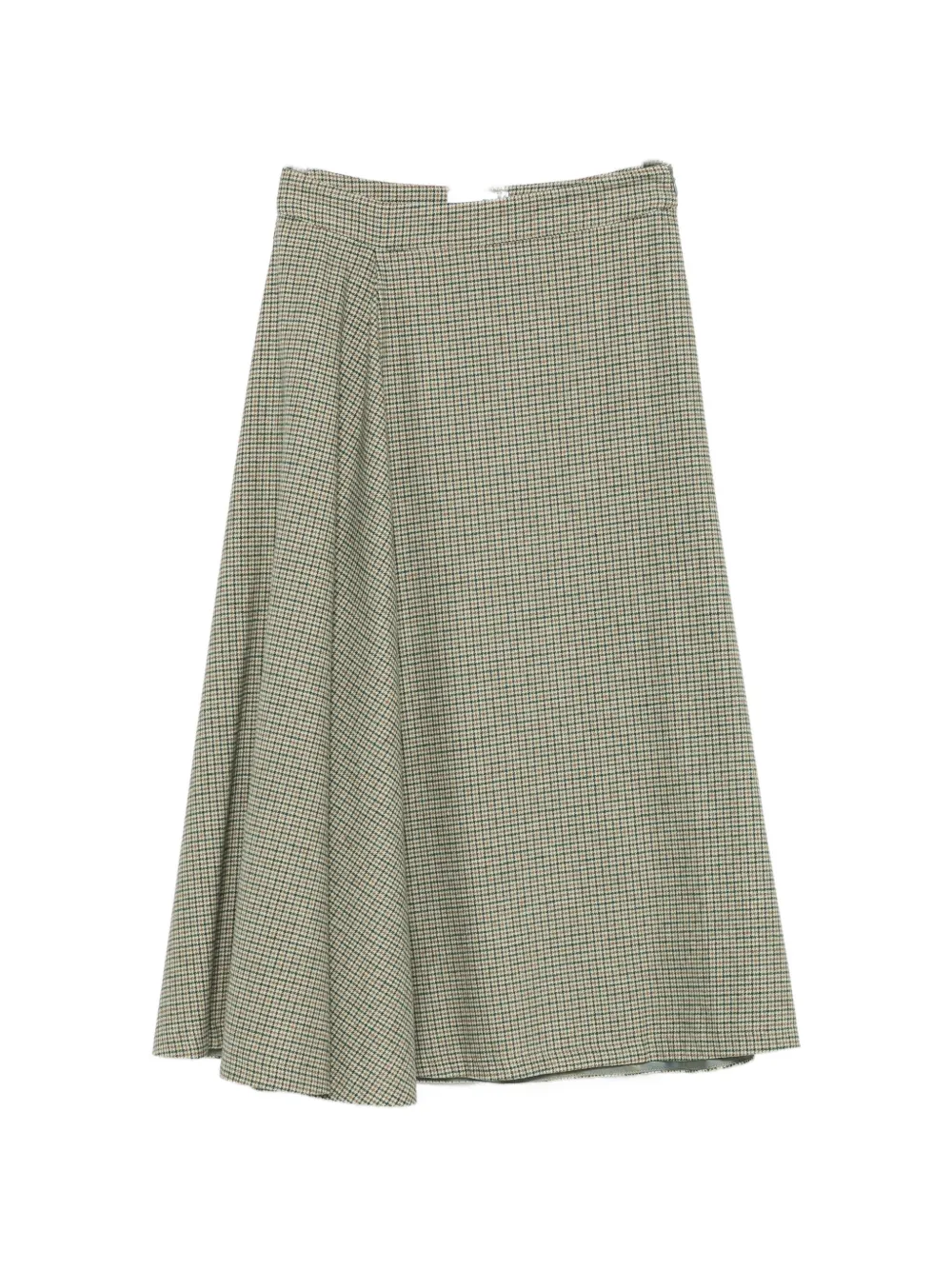 Niu houndstooth-pattern A-line midi skirt - Grün