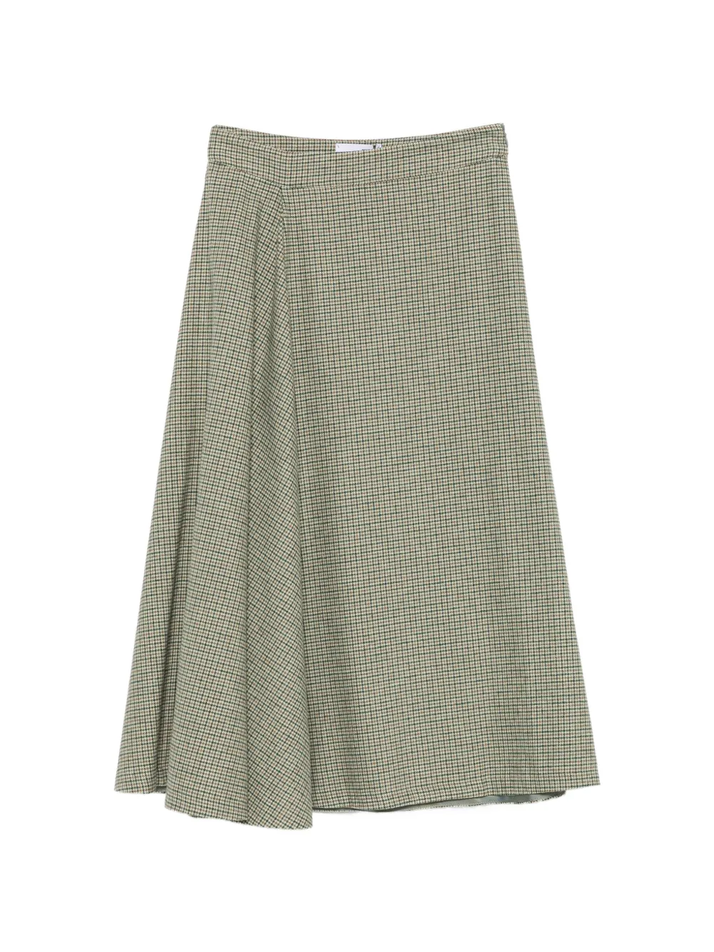 Niu houndstooth-pattern A-line midi skirt - Verde