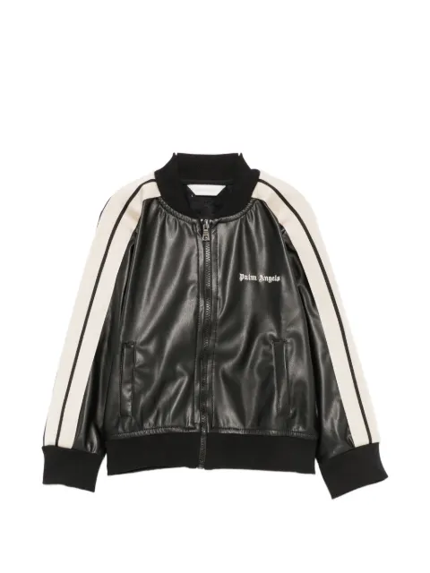 Palm Angels Kids logo-print side-stripe jacket