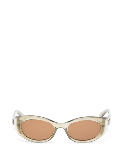 Gucci Pre-Owned 2000s G logo oval-frame sunglasses
