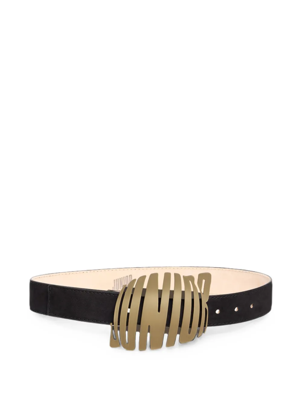 Jean Paul Gaultier logo-buckle suede belt - Nero