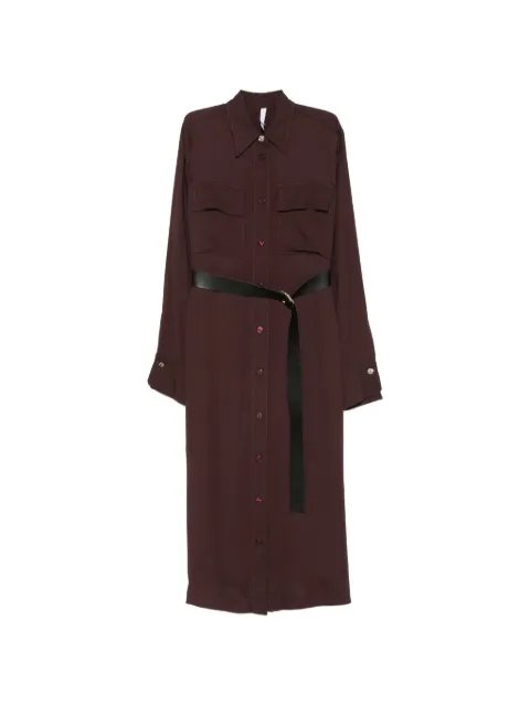 IMPERIAL belted button-front midi dress