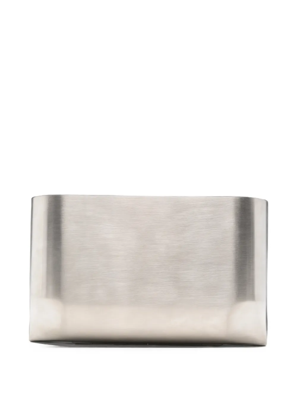 Rick Owens Clutch scultorea con finitura spazzolata - Argento