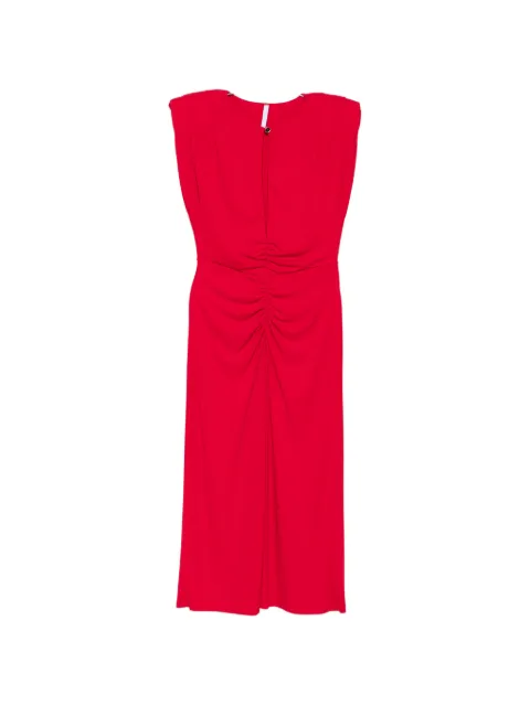 IMPERIAL ruched sleeveless midi dress