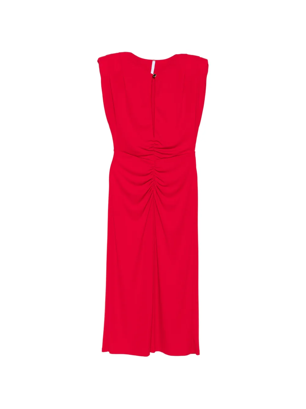 IMPERIAL ruched sleeveless midi dress