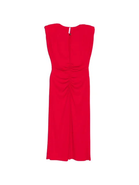 IMPERIAL ruched sleeveless midi dress