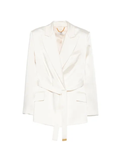 Elisabetta Franchi stretch satin jacket with belt