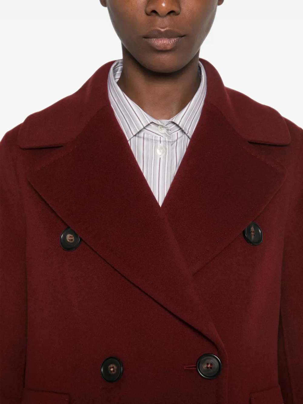 'S Max Mara Jas met dubbele rij knopen Rood