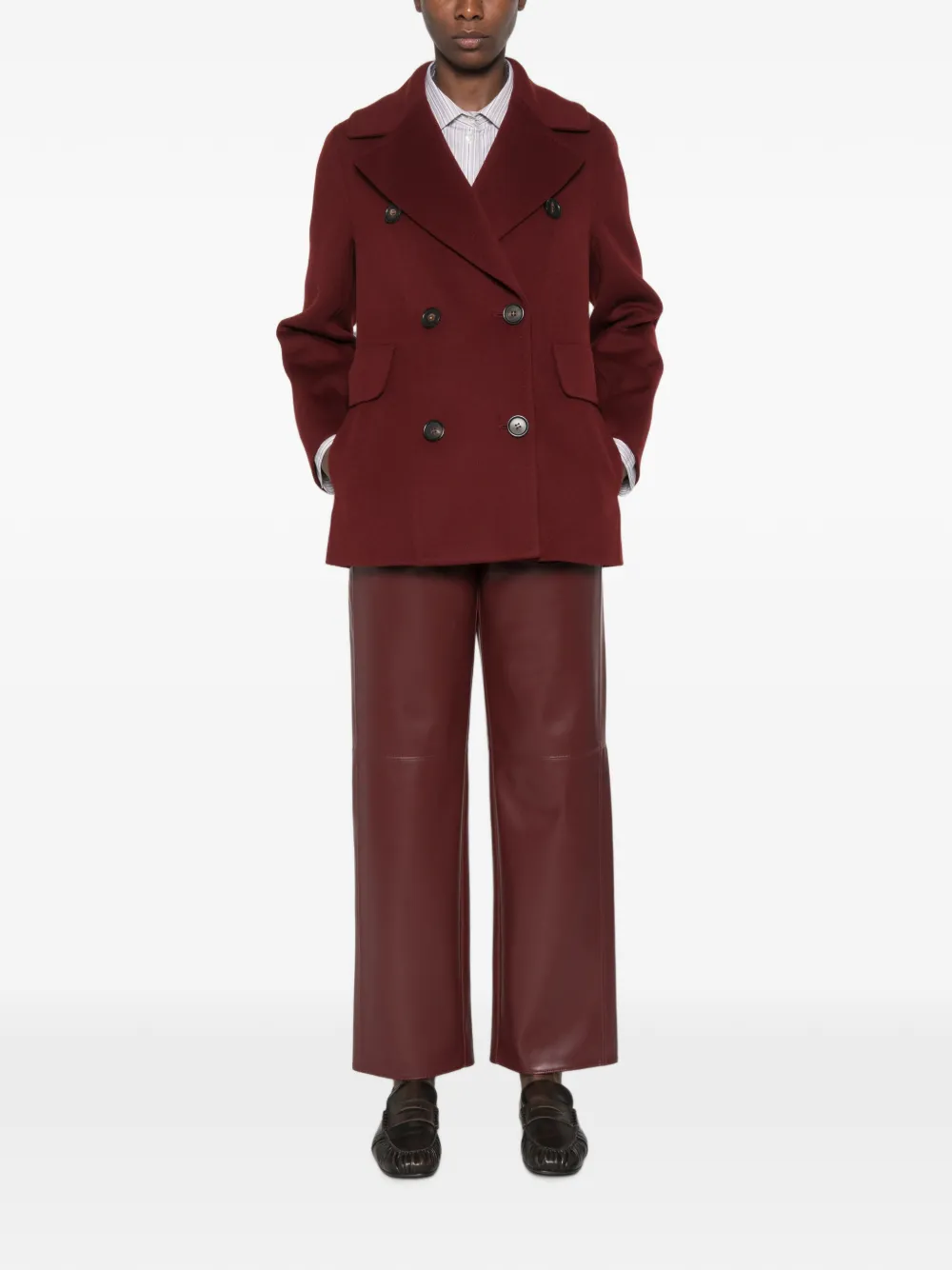 'S Max Mara Jas met dubbele rij knopen Rood