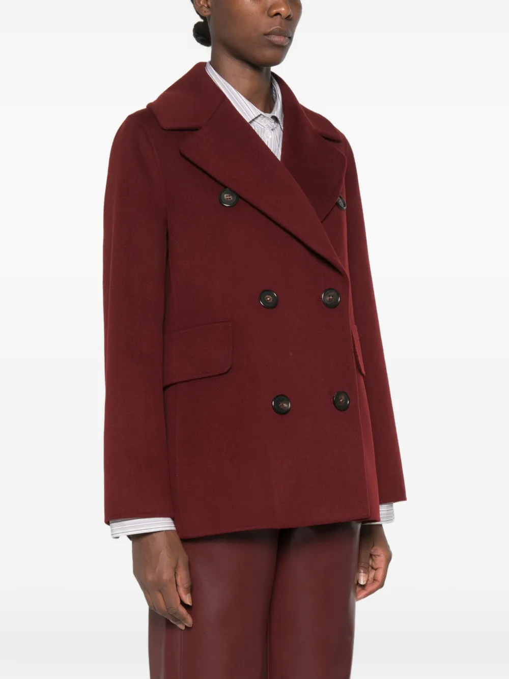 'S Max Mara Jas met dubbele rij knopen Rood