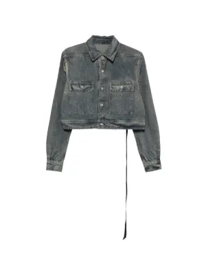 Rick Owens DRKSHDW プリント デニムジャケット | ブラック | FARFETCH JP