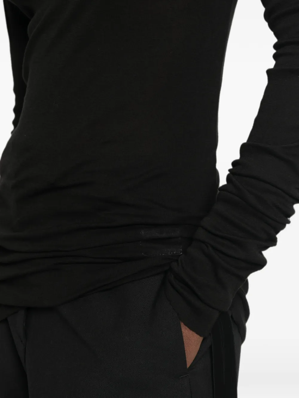 Rick Owens DRKSHDW Top met ruches Zwart