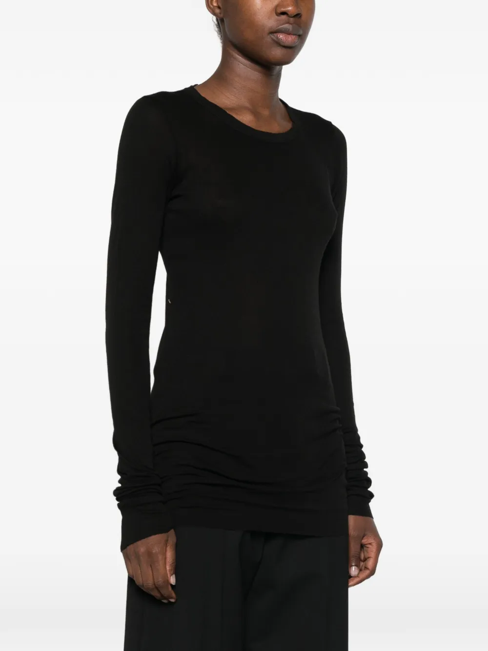 Rick Owens DRKSHDW Top met ruches Zwart