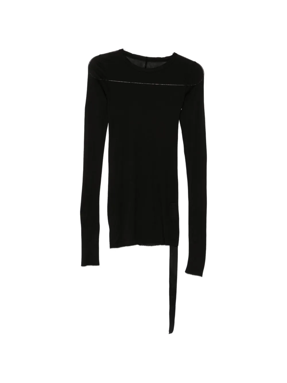 Rick Owens DRKSHDW ruched long-sleeve top - Schwarz