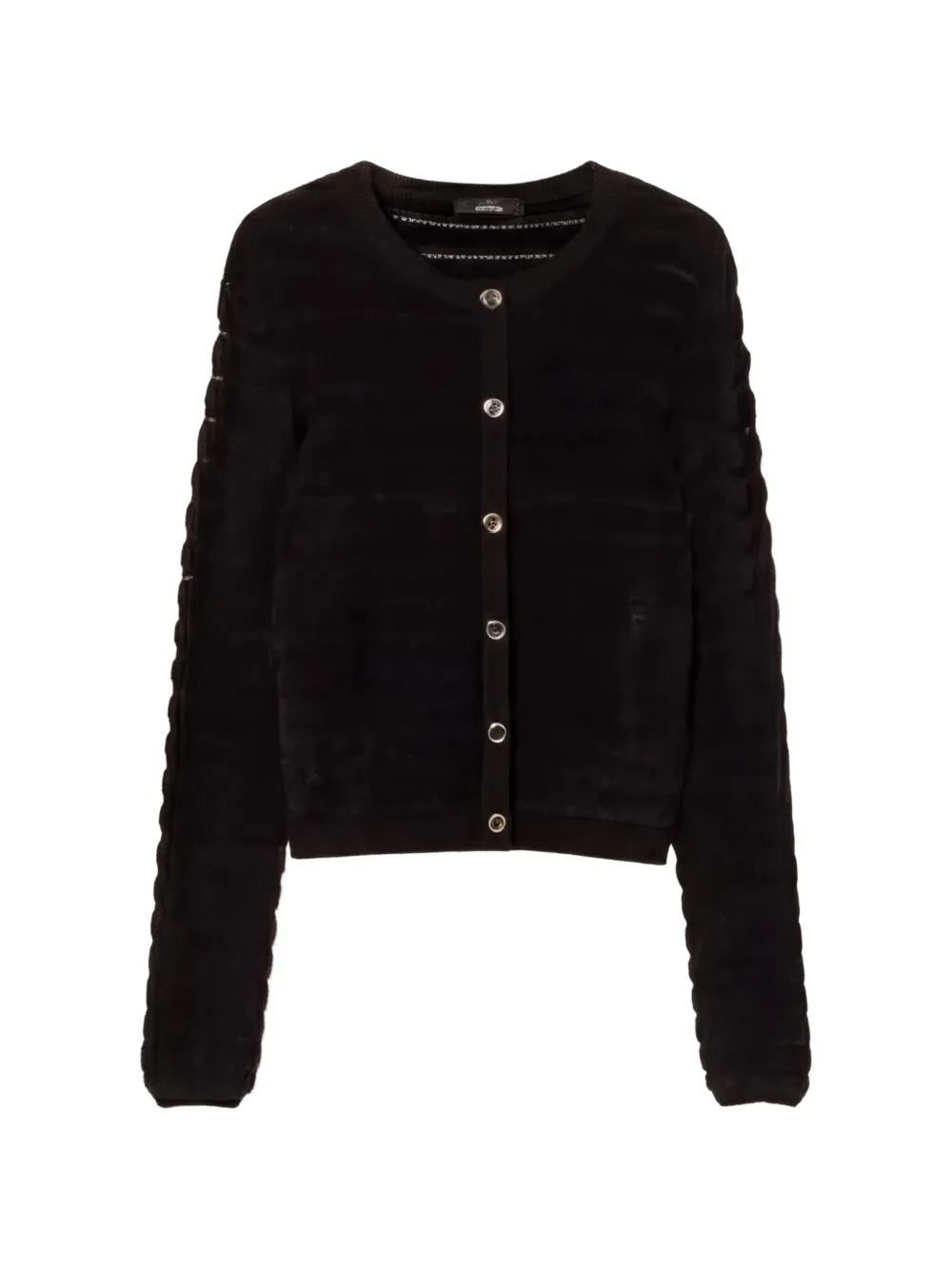 TWINSET knitted jacket with gold-tone buttons - Schwarz