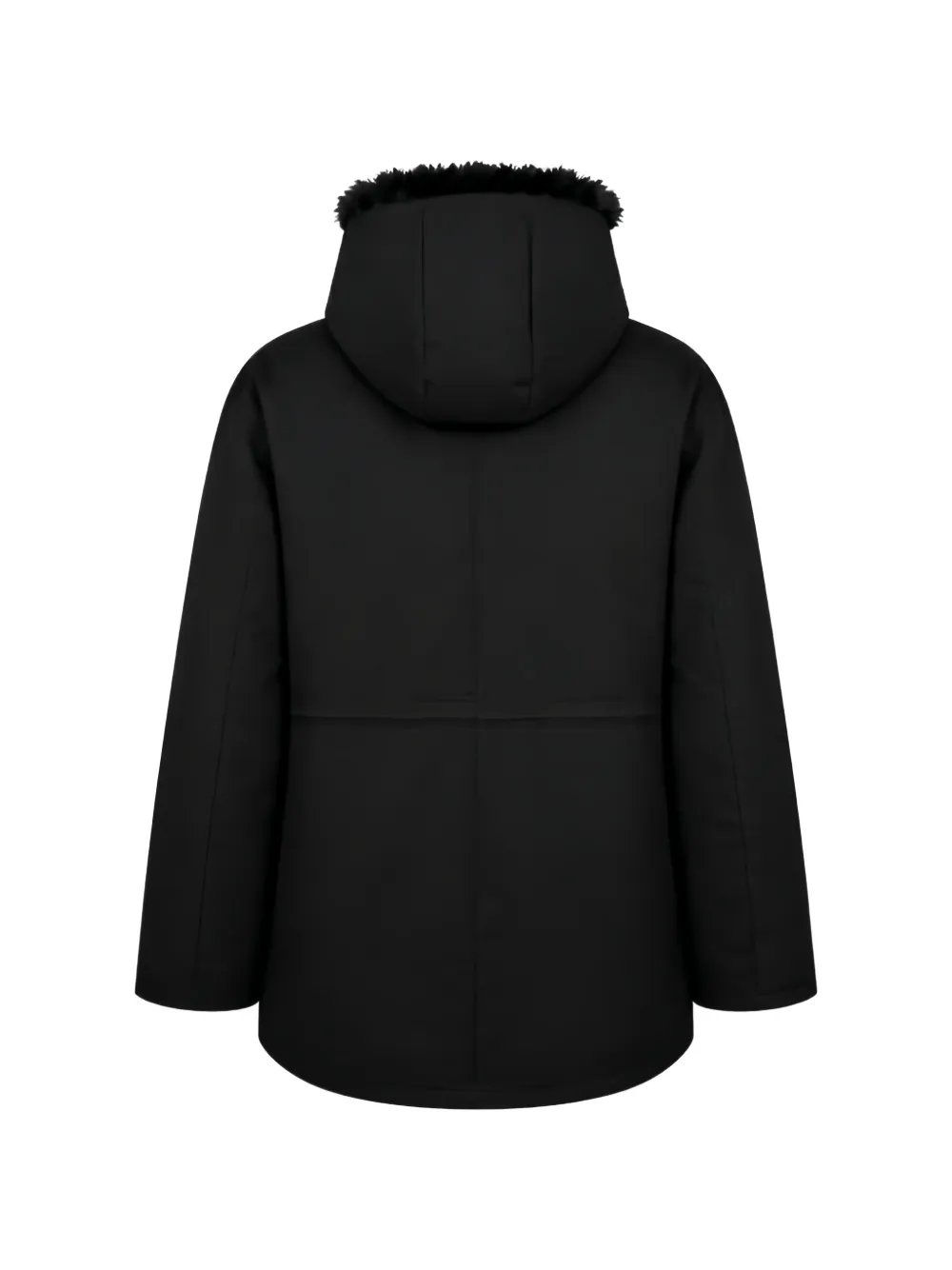 TWINSET faux-fur trim hooded parka Zwart