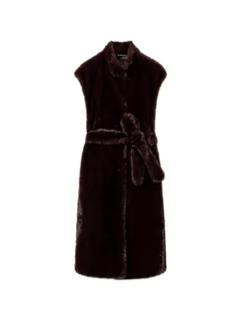 TWINSET long faux fur gilet