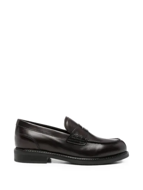 NERO GIARDINI penny-slot almond-toe loafers