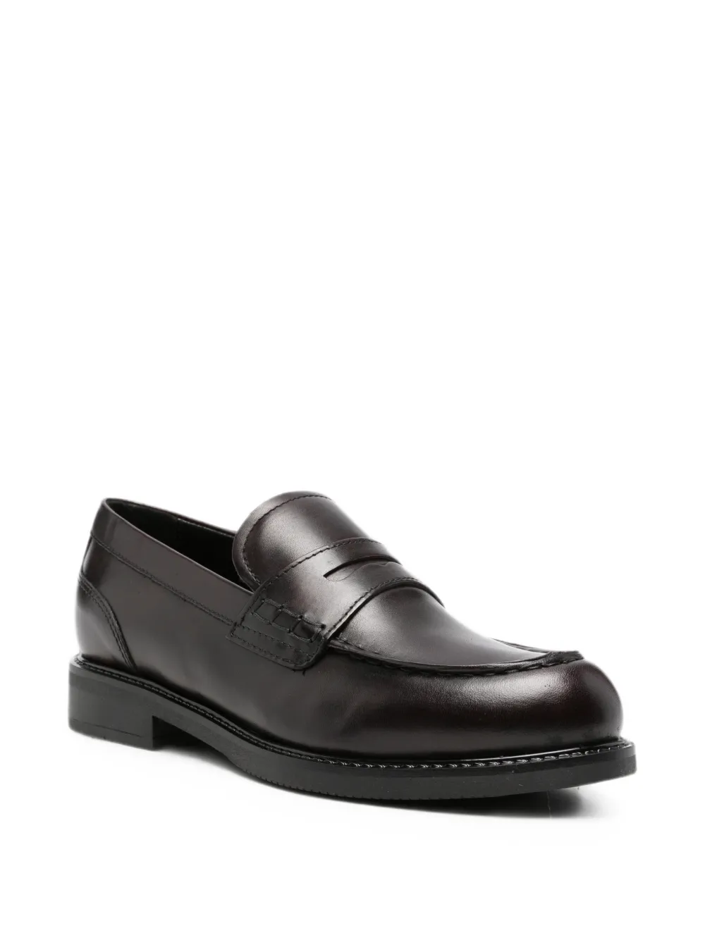 NERO GIARDINI penny-slot almond-toe loafers Rood