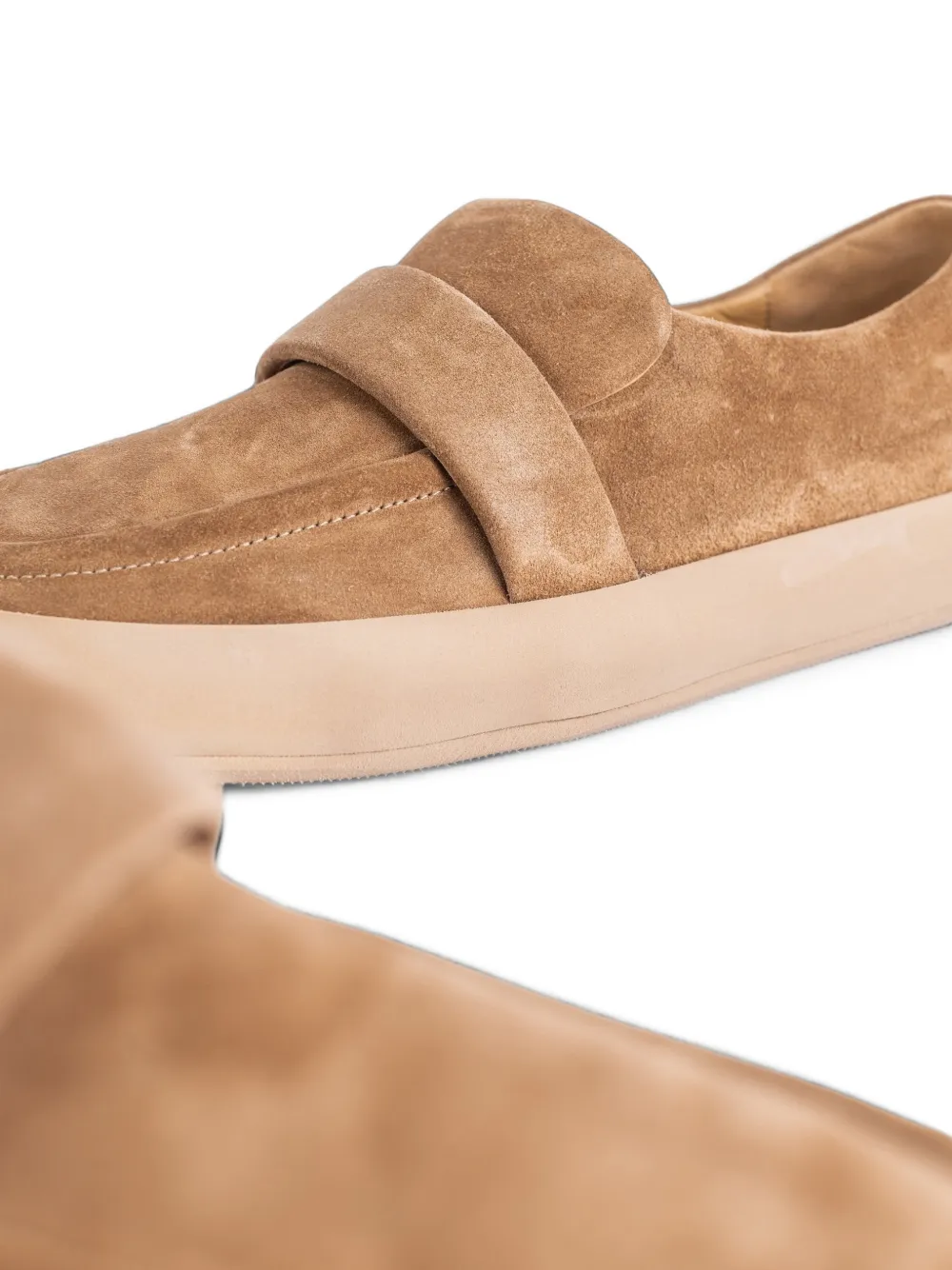 Marsèll touch-strap suede loafers Bruin