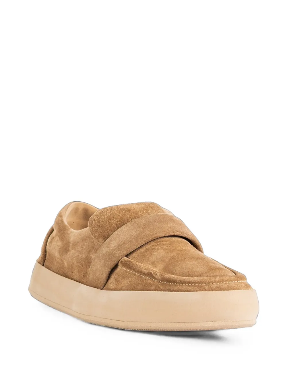 Marsèll touch-strap suede loafers Bruin