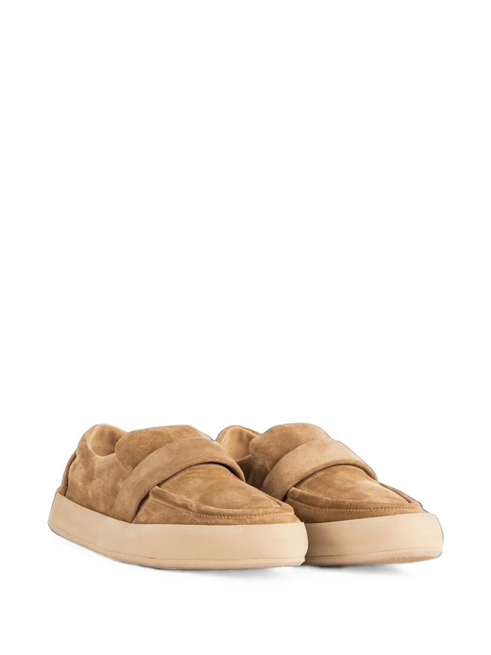 Marsèll touch-strap suede loafers Bruin
